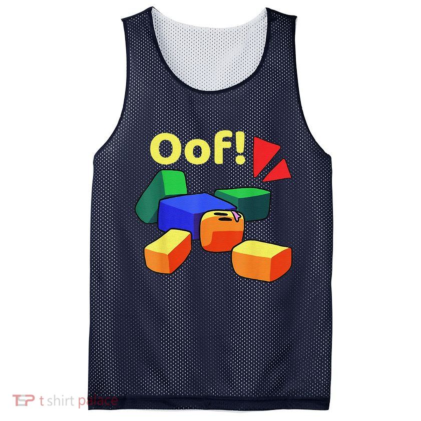 OOF! Funny Blox Noob Gamer Gifts For Gamers Mesh Reversible Basketball Jersey Tank
