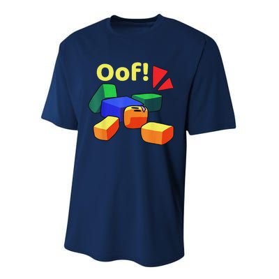 OOF! Funny Blox Noob Gamer Gifts For Gamers Performance Sprint T-Shirt