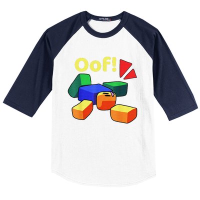 OOF! Funny Blox Noob Gamer Gifts For Gamers Baseball Sleeve Shirt