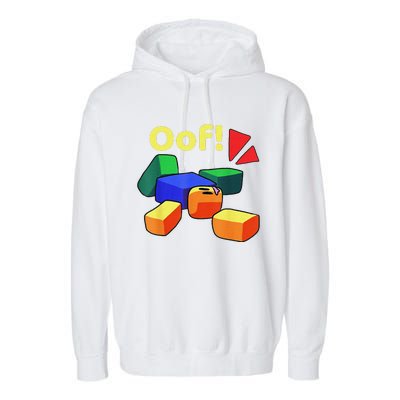 OOF! Funny Blox Noob Gamer Gifts For Gamers Garment-Dyed Fleece Hoodie