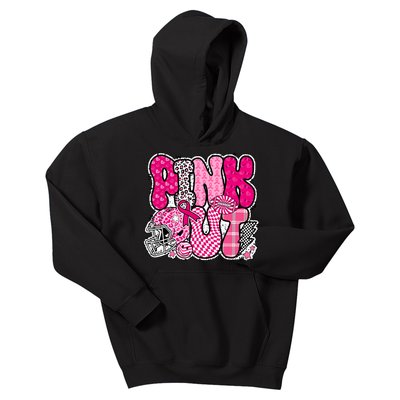 Out Football Breast Cancer Awareness Kids Hoodie