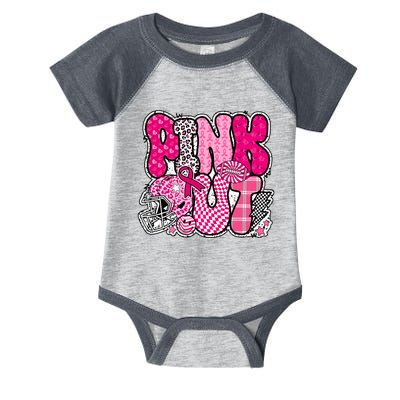 Out Football Breast Cancer Awareness Infant Baby Jersey Bodysuit