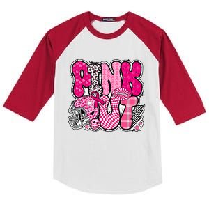 Out Football Breast Cancer Awareness Kids Colorblock Raglan Jersey