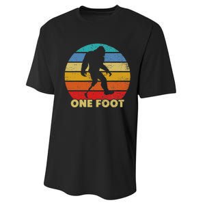 One Foot Bigfoot Prosthetics Amputated Disability Performance Sprint T-Shirt