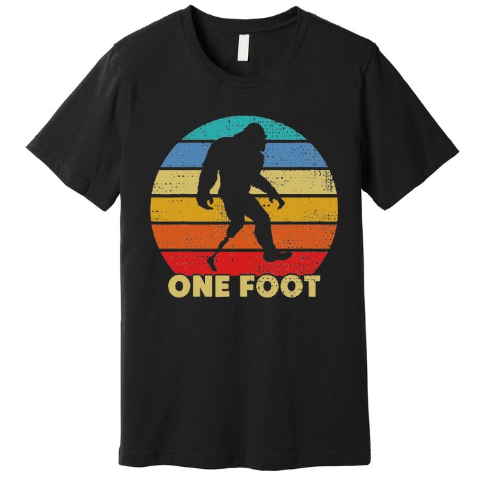 One Foot Bigfoot Prosthetics Amputated Disability Premium T-Shirt