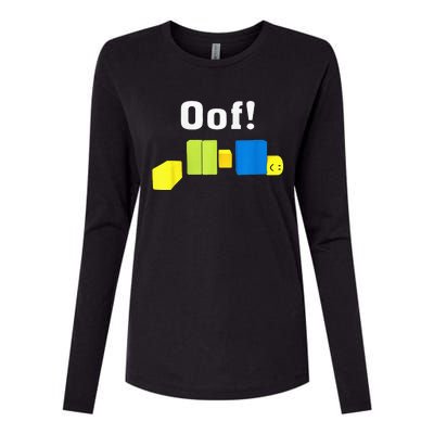 OOF! Funny Blox Noob Gamer Gifts For Gamers Womens Cotton Relaxed Long Sleeve T-Shirt