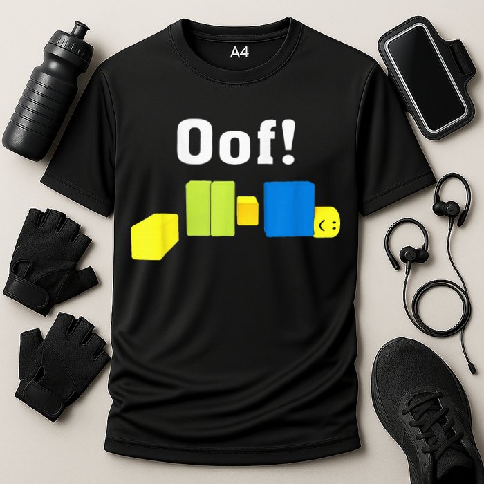 OOF! Funny Blox Noob Gamer Gifts For Gamers Cooling Performance Crew T-Shirt