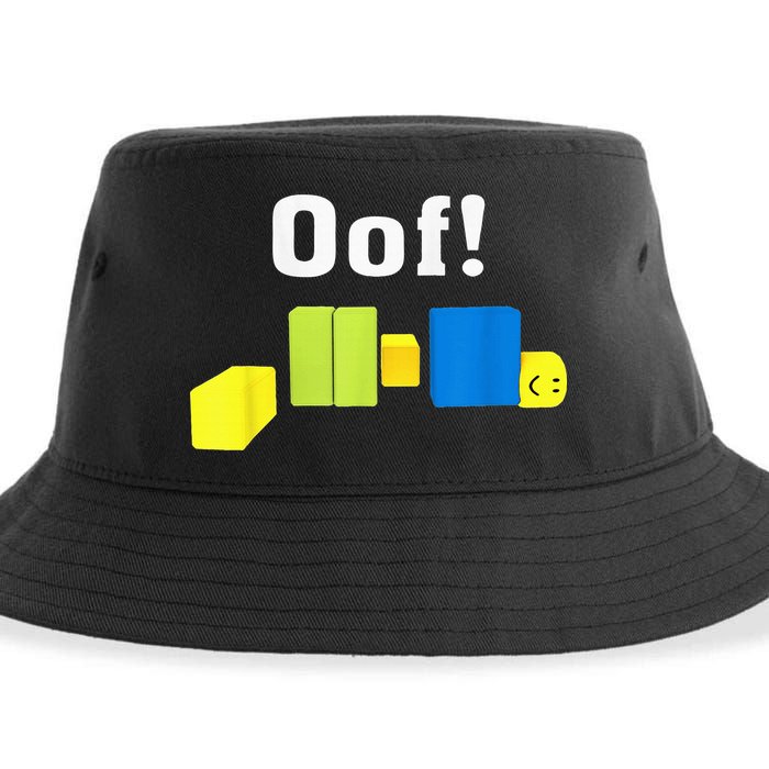 OOF! Funny Blox Noob Gamer Gifts For Gamers Sustainable Bucket Hat