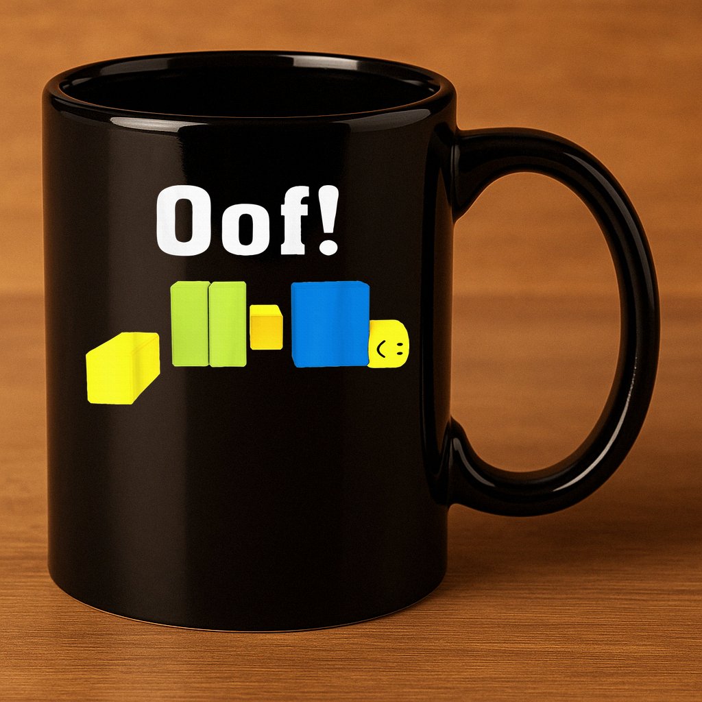 OOF! Funny Blox Noob Gamer Gifts For Gamers 11oz C Handle Ceramic Mug