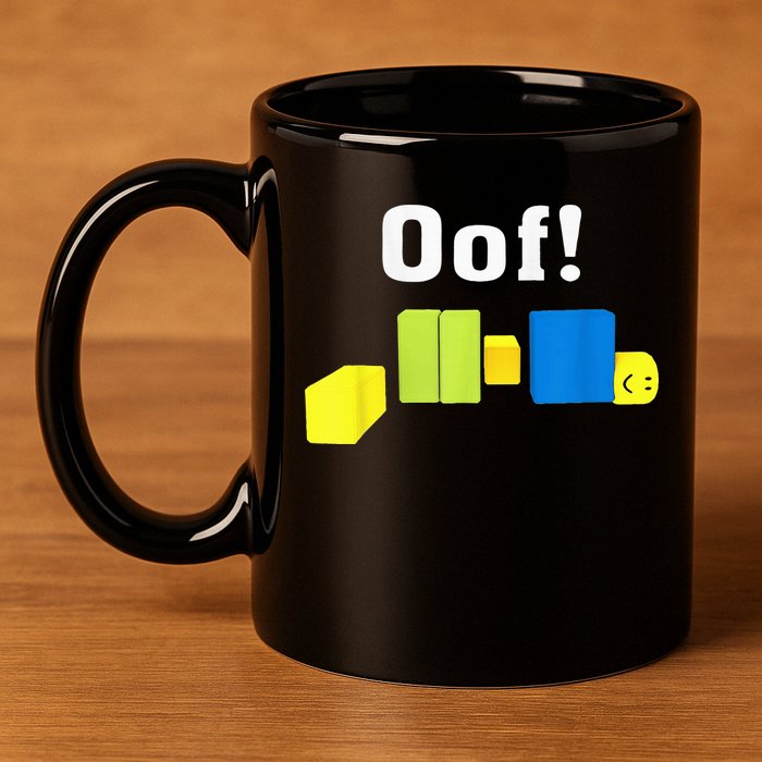 OOF! Funny Blox Noob Gamer Gifts For Gamers 11oz C Handle Ceramic Mug