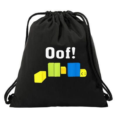 OOF! Funny Blox Noob Gamer Gifts For Gamers Drawstring Bag