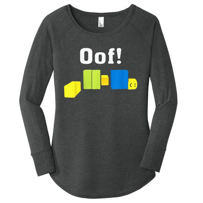 OOF! Funny Blox Noob Gamer Gifts For Gamers Women's Perfect Tri Tunic Long Sleeve Shirt