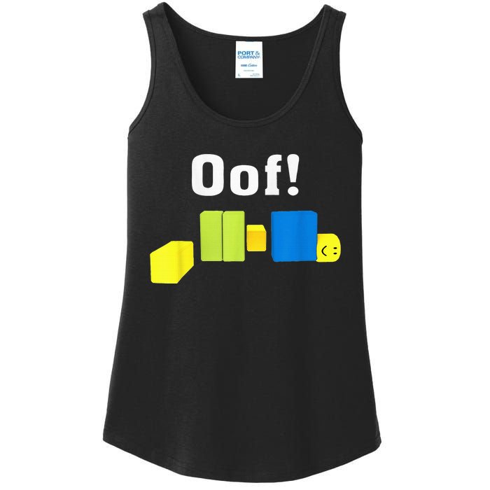 OOF! Funny Blox Noob Gamer Gifts For Gamers Ladies Essential Tank