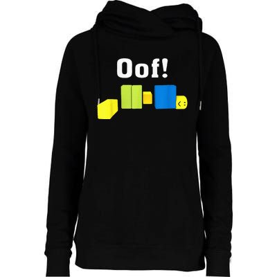 OOF! Funny Blox Noob Gamer Gifts For Gamers Womens Funnel Neck Pullover Hood