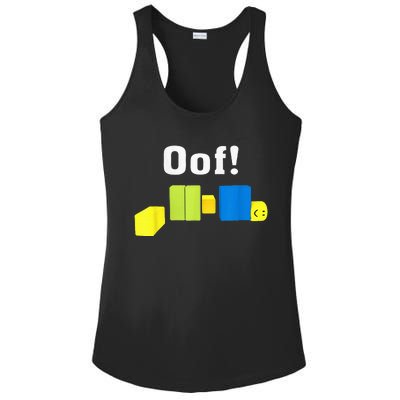 OOF! Funny Blox Noob Gamer Gifts For Gamers Ladies PosiCharge Competitor Racerback Tank