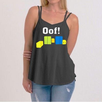 OOF! Funny Blox Noob Gamer Gifts For Gamers Women's Strappy Tank