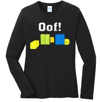 OOF! Funny Blox Noob Gamer Gifts For Gamers Ladies Long Sleeve Shirt