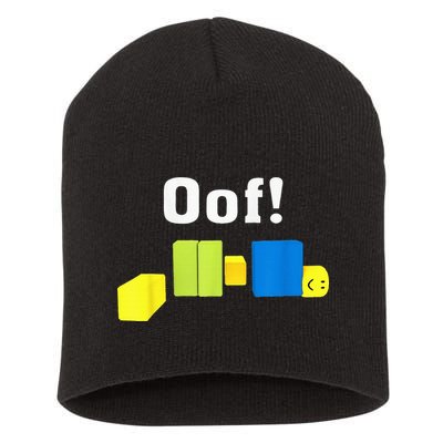 OOF! Funny Blox Noob Gamer Gifts For Gamers Short Acrylic Beanie