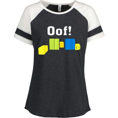 OOF! Funny Blox Noob Gamer Gifts For Gamers Enza Ladies Jersey Colorblock Tee