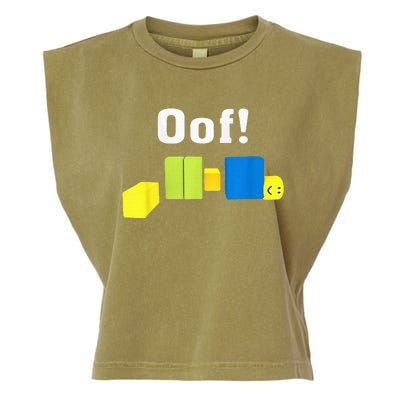 OOF! Funny Blox Noob Gamer Gifts For Gamers Garment-Dyed Women's Muscle Tee