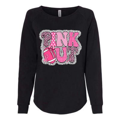 Out Football Breast Cancer Awareness Womens California Wash Sweatshirt