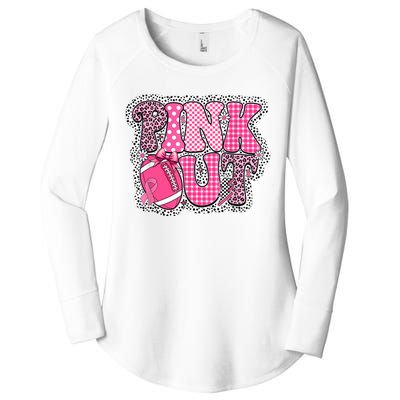 Out Football Breast Cancer Awareness Women's Perfect Tri Tunic Long Sleeve Shirt