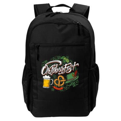 Oktoberfest Funny Beer Hat Pretzel And Edelweiss Daily Commute Backpack