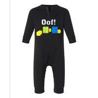 OOF! Funny Blox Noob Gamer Gifts For Gamers Infant Fleece One Piece