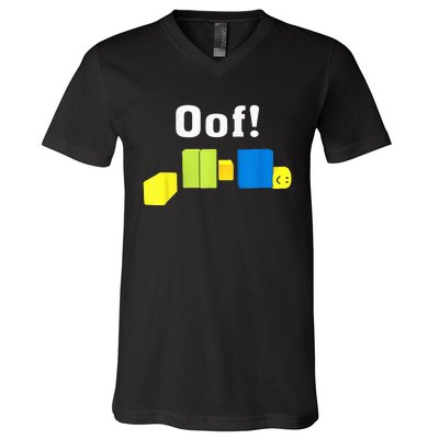 OOF! Funny Blox Noob Gamer Gifts For Gamers V-Neck T-Shirt