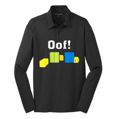 OOF! Funny Blox Noob Gamer Gifts For Gamers Silk Touch Performance Long Sleeve Polo