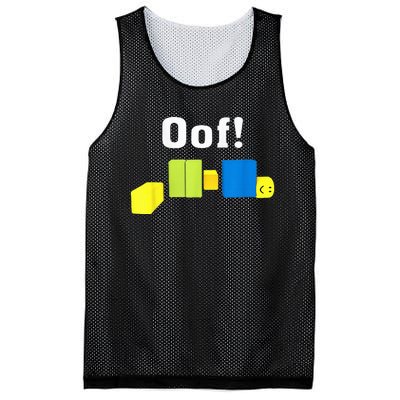 OOF! Funny Blox Noob Gamer Gifts For Gamers Mesh Reversible Basketball Jersey Tank