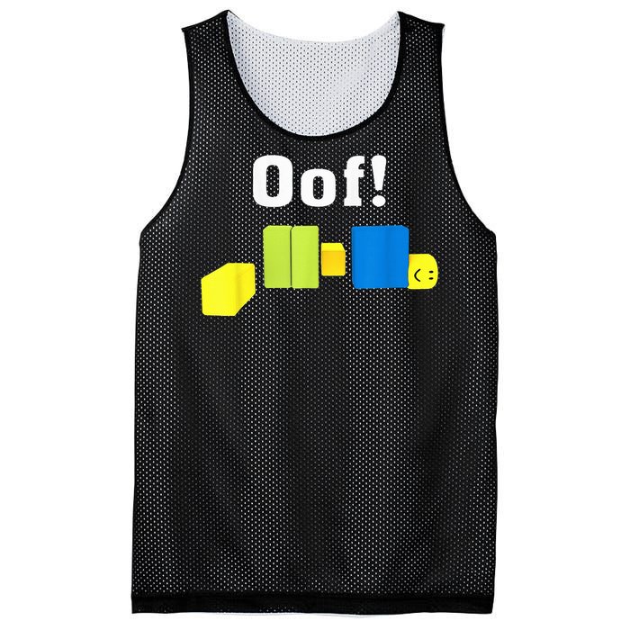 OOF! Funny Blox Noob Gamer Gifts For Gamers Mesh Reversible Basketball Jersey Tank