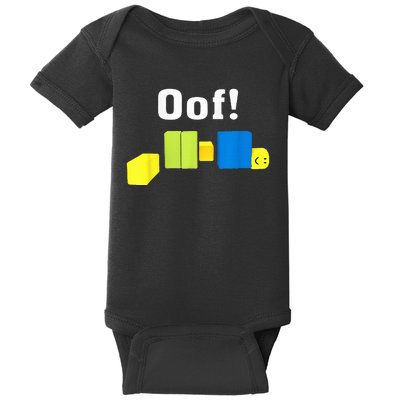 OOF! Funny Blox Noob Gamer Gifts For Gamers Baby Bodysuit