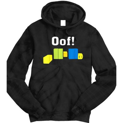 OOF! Funny Blox Noob Gamer Gifts For Gamers Tie Dye Hoodie