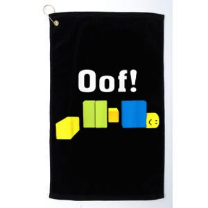 OOF! Funny Blox Noob Gamer Gifts For Gamers Platinum Collection Golf Towel