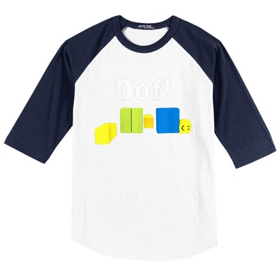 OOF! Funny Blox Noob Gamer Gifts For Gamers Baseball Sleeve Shirt