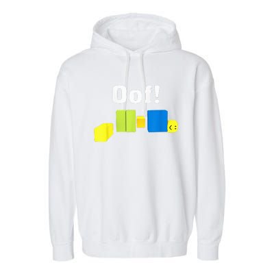 OOF! Funny Blox Noob Gamer Gifts For Gamers Garment-Dyed Fleece Hoodie