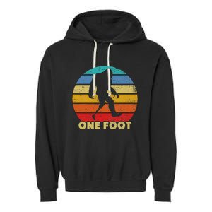 One Foot Bigfoot Prosthetics Amputated Disability Garment-Dyed Fleece Hoodie