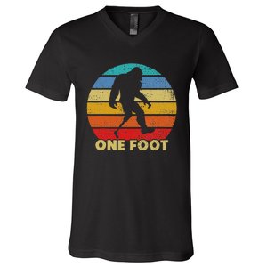 One Foot Bigfoot Prosthetics Amputated Disability V-Neck T-Shirt