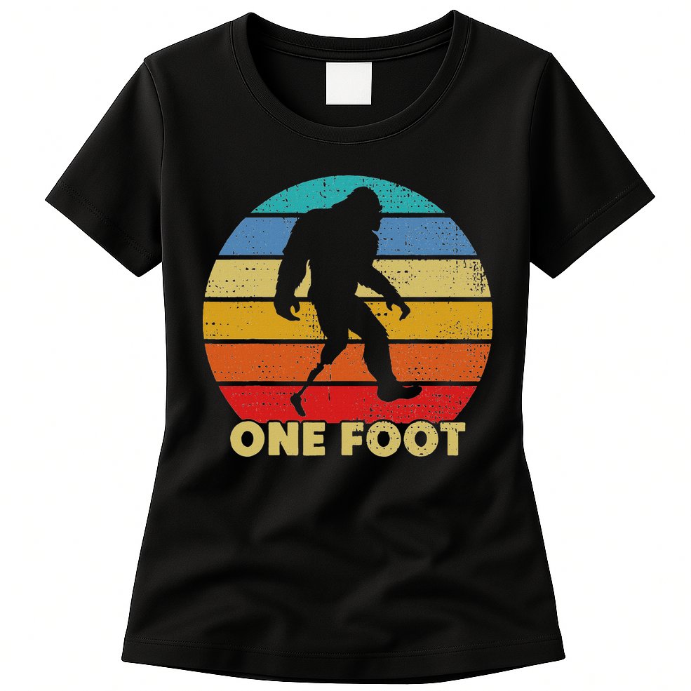 One Foot Bigfoot Prosthetics Amputated Disability Womens T-Shirt