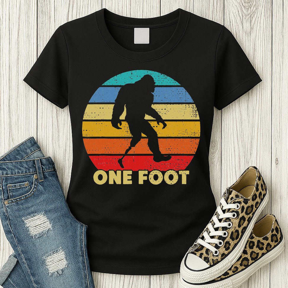 One Foot Bigfoot Prosthetics Amputated Disability Womens T-Shirt
