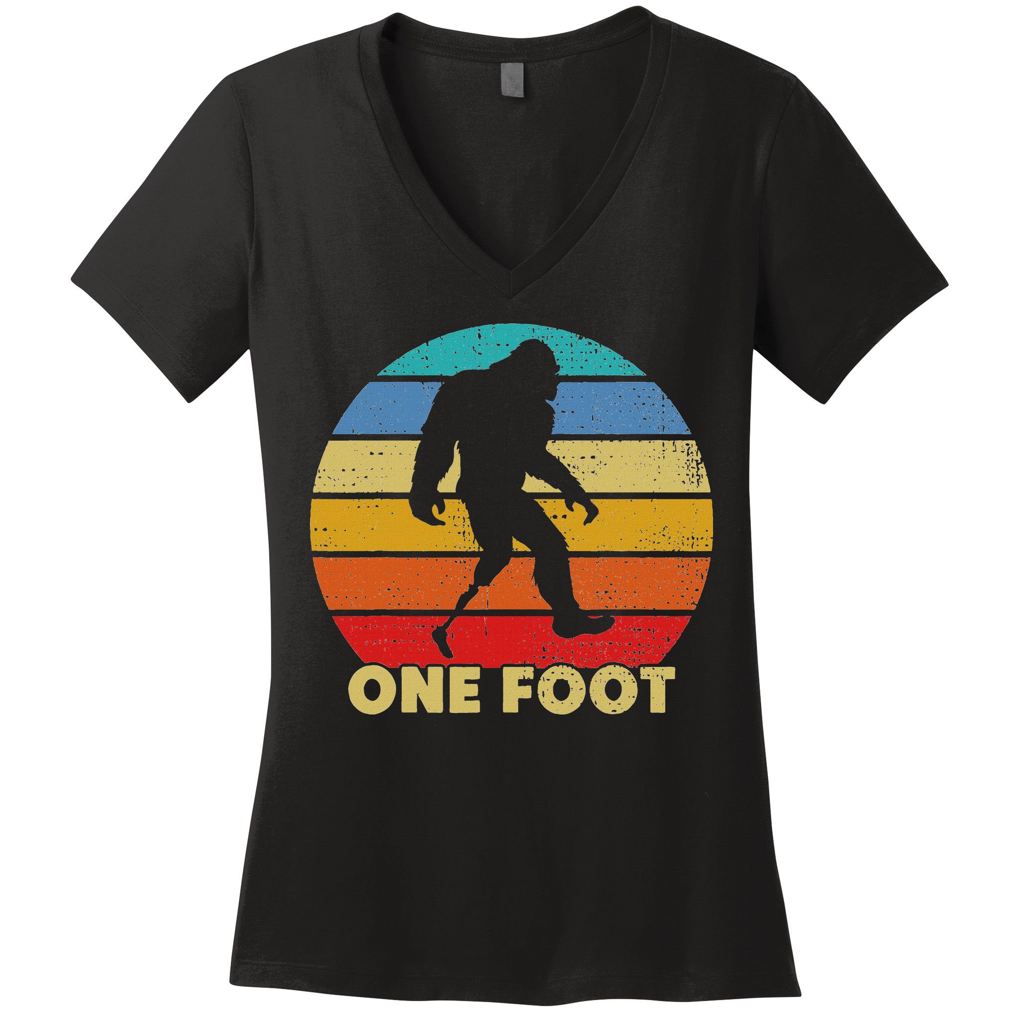 One Foot Bigfoot Prosthetics Amputated Disability Women's V-Neck T-Shirt