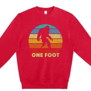 One Foot Bigfoot Prosthetics Amputated Disability Premium Crewneck Sweatshirt