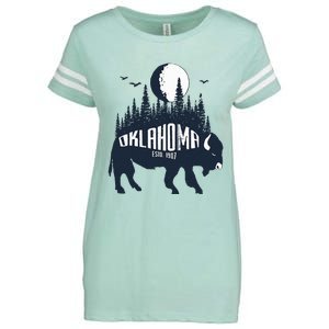 Oklahoma Funny Bison Buffalo Home State Enza Ladies Jersey Football T-Shirt