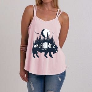 Oklahoma Funny Bison Buffalo Home State Women's Strappy Tank