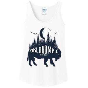 Oklahoma Funny Bison Buffalo Home State Ladies Essential Tank