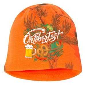 Oktoberfest Funny Beer Hat Pretzel And Edelweiss Kati - Camo Knit Beanie