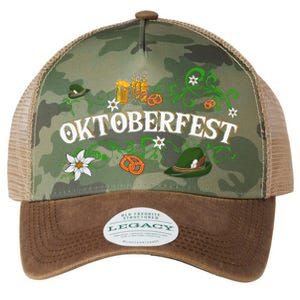 Oktoberfest Funny Beer Hat Pretzel And Edelweiss Legacy Tie Dye Trucker Hat