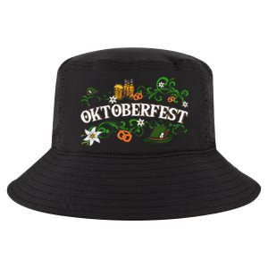 Oktoberfest Funny Beer Hat Pretzel And Edelweiss Cool Comfort Performance Bucket Hat