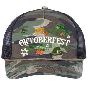 Oktoberfest Funny Beer Hat Pretzel And Edelweiss Retro Rope Trucker Hat Cap